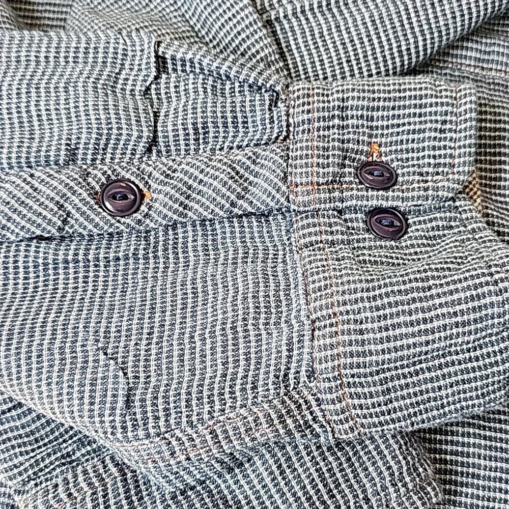 Carbon 2 Cobalt Men Sz XXL 100% Cotton Grunge Goth Preppy Pockets Shirt - Picture 5 of 11